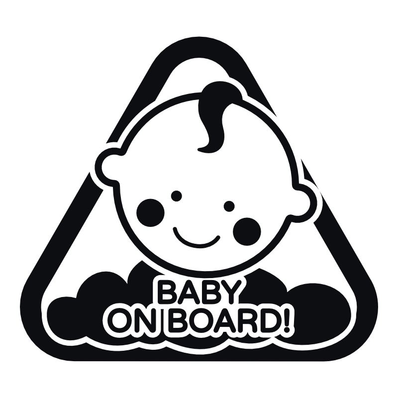 Baby on board - Sticker for car isolated on white. Vector stock